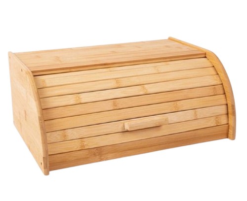 Wooden bamboo bread bin - bread,