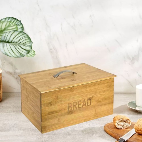 Bread bin original bamboo wood - bread,
