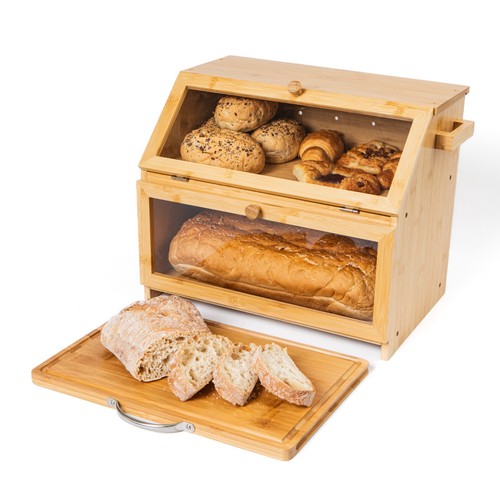 Bamboo bread bin - bin, layer